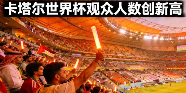 卡塔尔世界杯观众人数创新高的新闻图片